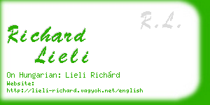 richard lieli business card